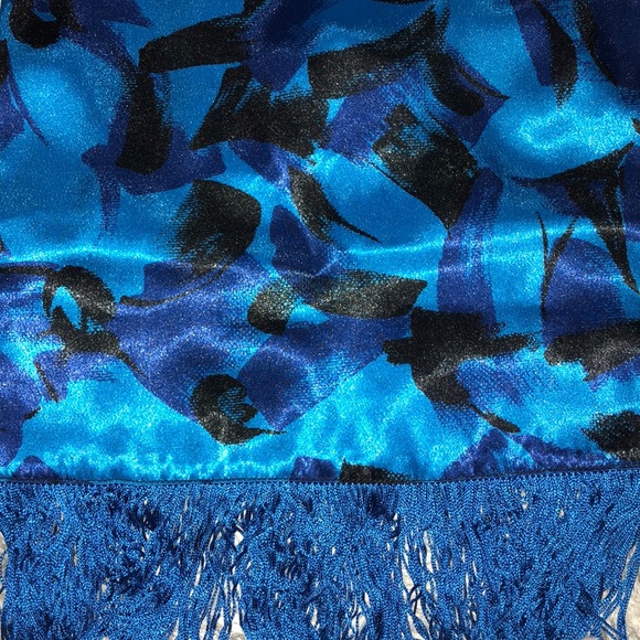 Blue Pattern Scarf - Picture 3 of 3